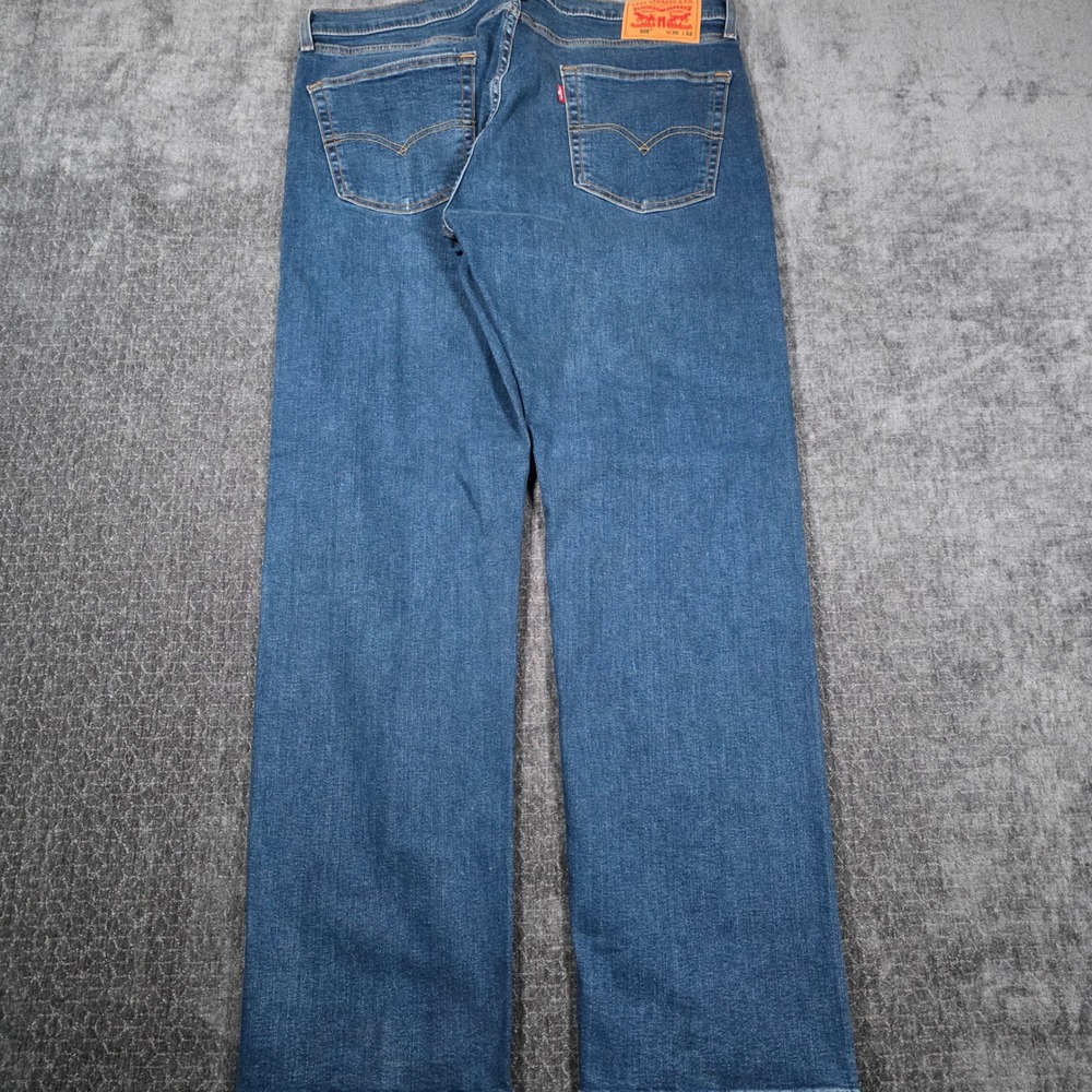 Levis 506 Straight Leg Jeans Mens 36x32 Blue Medium Wash Denim Pants